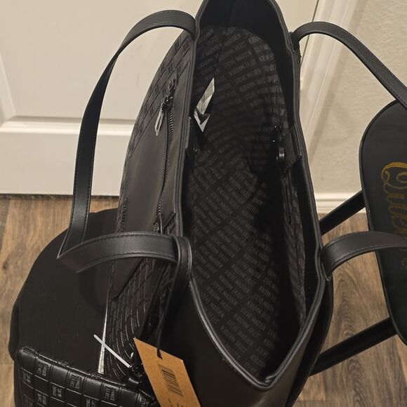 Steve Madden BMagie Block Logo Tote Bag- Black - Picture 8 of 11